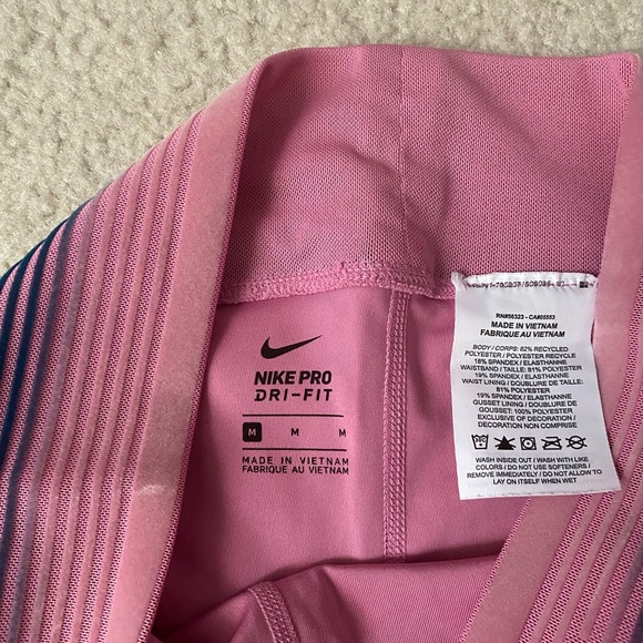 Pink Nike Pro - Nike Athletic Shorts - Nike Dri Fit - Picture 2 of 2